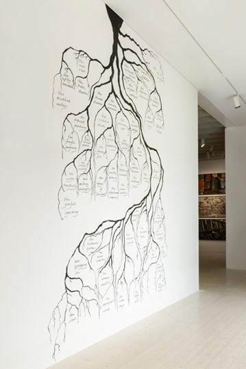 Shubigi Rao / Pulp I–IV. View from the exhibition at Bildmuseet 2025–2026. © Shubigi. Rao. Courtesy of. Bildmuseet. Photo: Malin Grönborg