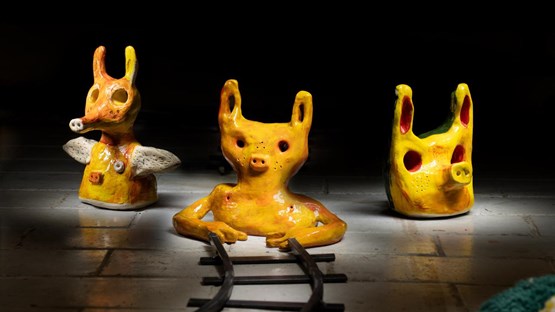 Sara Granér, detalj ur utställningen Räls oss ifrån ondo på Bildmuseet