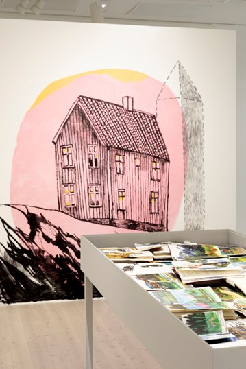 Vy från Anneli Furmarks utställning på Bildmuseet.