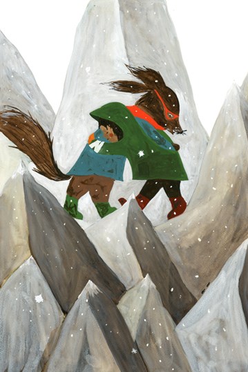 Illustration ur Utflykt av Anders Holmer, årets svenska bilderbok 2024.
