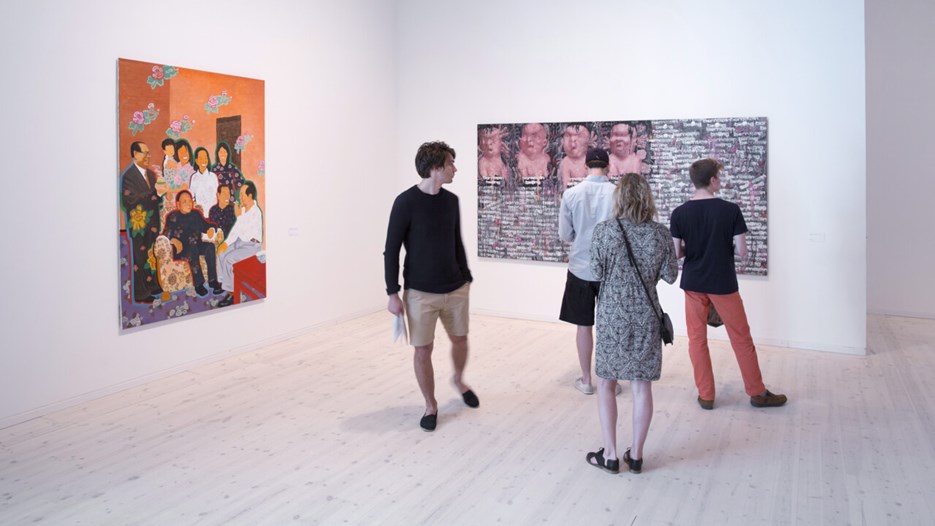 Vernissage för utställningen Right is Wrong, Bildmuseet 2014. Opening day of the exhibition Right is Wrong, Bildmuseet 2014.