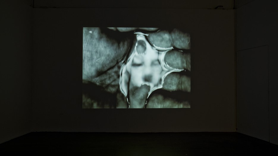 Oscar Muñoz, Detalj från utställningen, Bildmuseet 2009. Oscar Muñoz, Detail from the exhibition, Bildmuseet 2009.