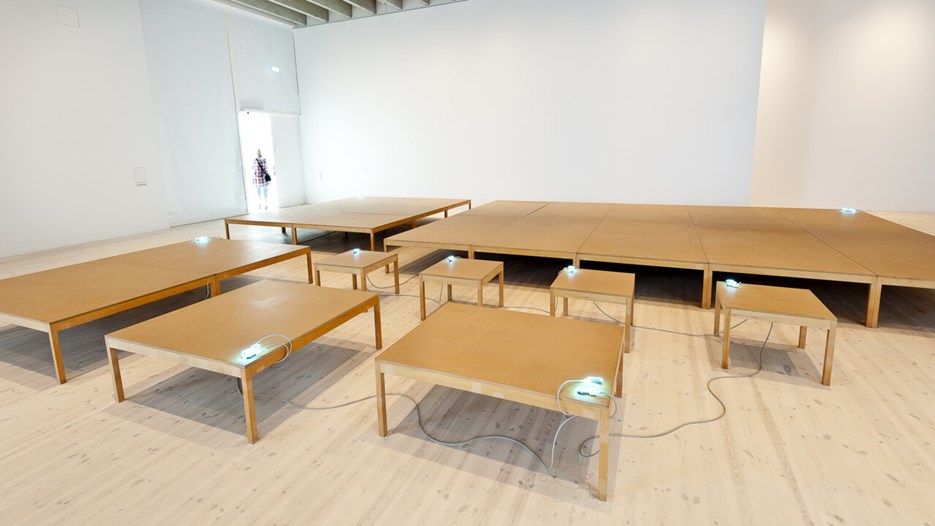 Mario Merz / What Is to Be Done?, Vy från utställningen, Bildmuseet, 2012