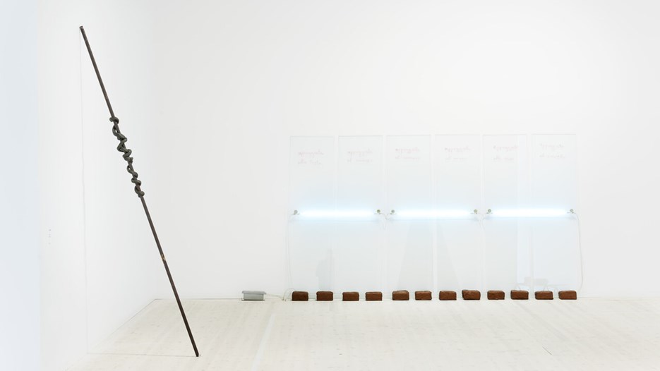 Mario Merz / What Is to Be Done?, Vy från utställningen, Bildmuseet, 2012