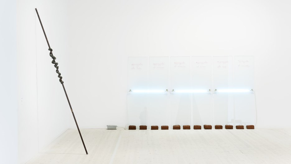 Mario Merz / What Is to Be Done?, Vy från utställningen, Bildmuseet, 2012