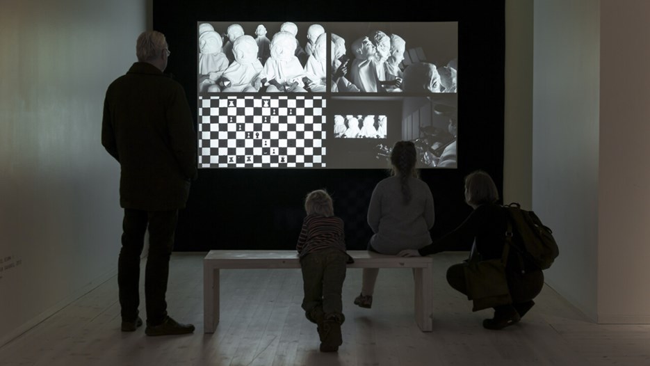 Theatrical Fields, Vy från utställningen, Bildmuseet, 2013-2014