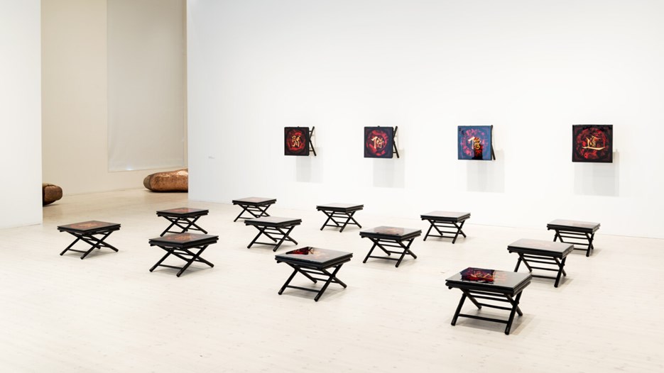 Mien Meo Mieng / Samtida konst från Vietnam, Vy från utställningen, Bildmuseet, 2015. Mien Meo Mieng / Contemporary Art from Vietnam, View from the exhibition, Bildmuseet, 2015