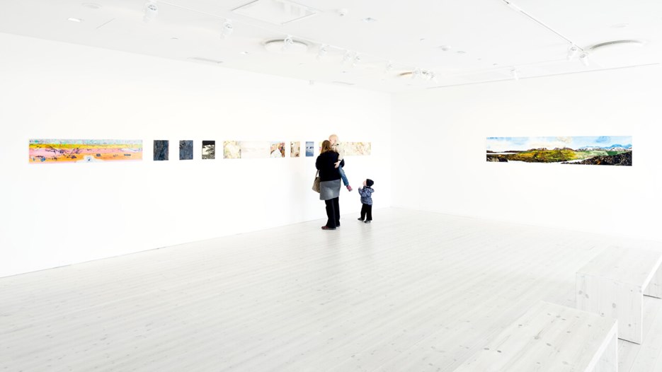 Roger Metto / Kryosfär, Vy från utställningen, Bildmuseet 2017
