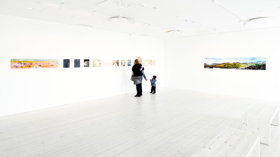 Roger Metto / Kryosfär, Vy från utställningen, Bildmuseet 2017