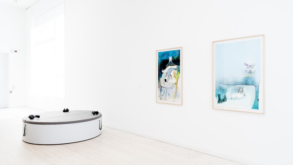 Jumana Emil Abboud / Hästen, fågeln, trädet och stenen, Vy från utställningen, Bildmuseet 2017