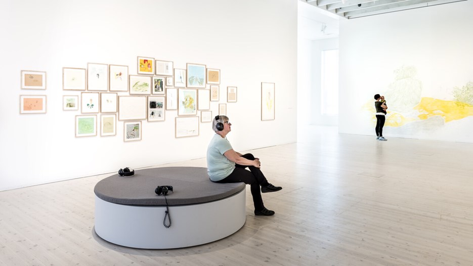 Jumana Emil Abboud / Hästen, fågeln, trädet och stenen, Vy från utställningen, Bildmuseet 2017