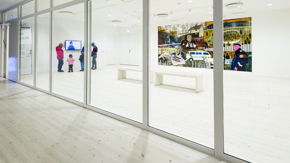 Anders Sunna / Area Infected, Vy från utställningen, Bildmuseet 2014-2015. Anders Sunna / Area Infected, View from the exhibition, Bildmuseet 2014-2015