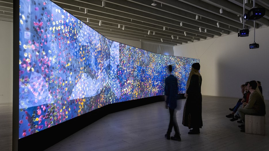 Shahzia Sikander / Parallax, Vy från utställningen, Bildmuseet 2014. Shahzia Sikander / Parallax, View from the exhibition, Bildmuseet 2014.