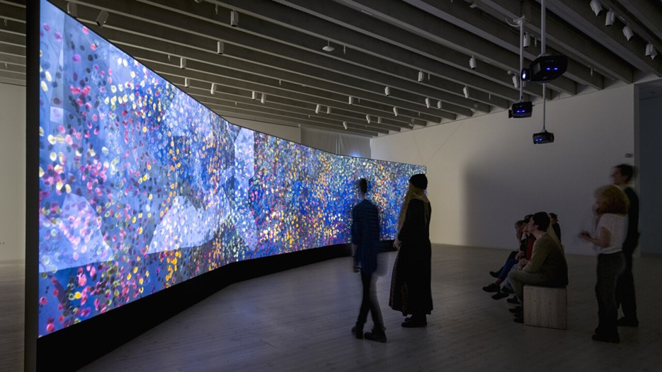 Shahzia Sikander / Parallax, Vy från utställningen, Bildmuseet 2014. Shahzia Sikander / Parallax, View from the exhibition, Bildmuseet 2014.