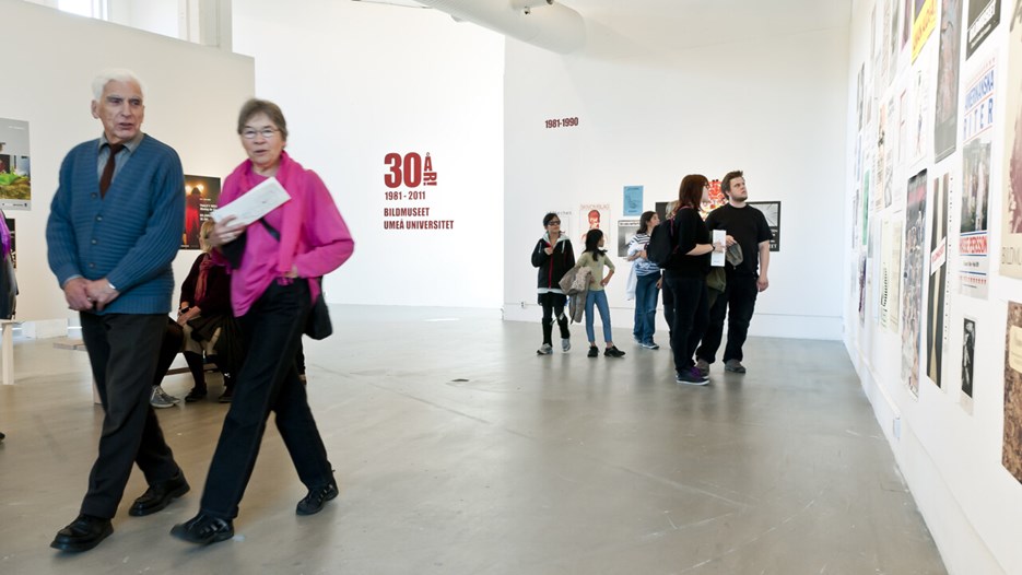 Vernissage för utställningen Tracey Rose / Waiting for God, Bildmuseet 2011. Opening day for the exhibition Tracey Rose / Waiting for God, Bildmuseet 2011.