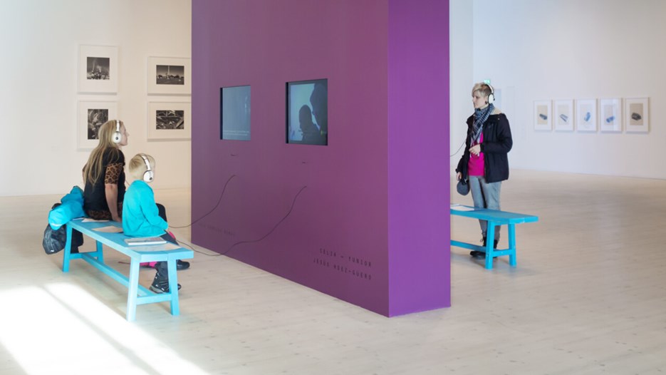 The Spaces Between, Vy från utställningen, Bildmuseet 2015. The Spaces Between, View from the exhibition, Bildmuseet 2015