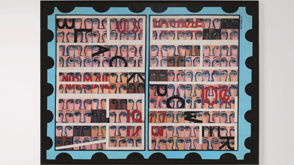Faith Ringgold, American People #19: US Postage Stamp Commemorating the Advent of Black Power, 1967