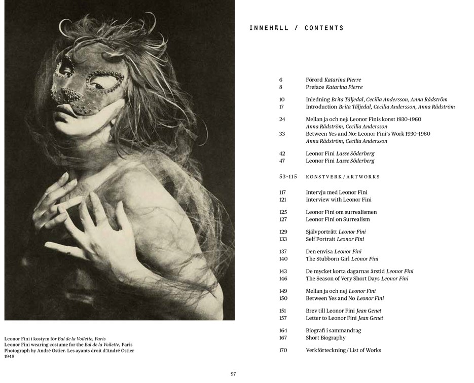 Leonor Fini / Pourquoi pas? Bild från utställningskatalog, Bildmuseet, 2014