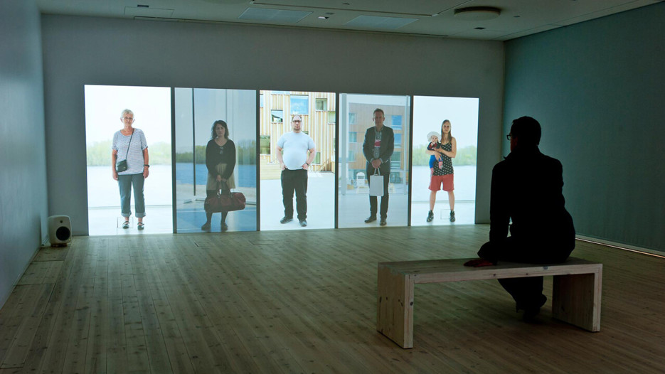 Francesco Jodice / Spectaculum Spectatoris, Vy från utställningen, Bildmuseet 2012. Francesco Jodice / Spectaculum Spectatoris, View from the exhibition, Bildmuseet 2012.