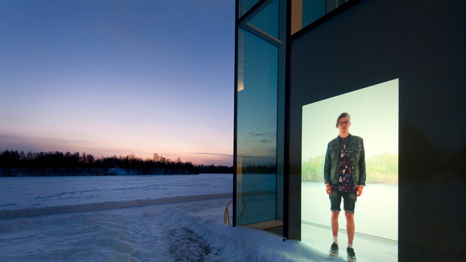 Francesco Jodice / Spectaculum Spectatoris, Porträtt från utställningen, Bildmuseet 2012. Francesco Jodice / Spectaculum Spectatoris, Portrait from the exhibition, Bildmuseet 2012.