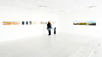 Roger Metto / Kryosfär, Vy från utställningen, Bildmuseet 2017