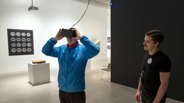 The World was Flat, Vy från utställningen, Bildmuseet 2015-2016. The World was Flat, View from the exhibition, Bildmuseet 2015-2016.