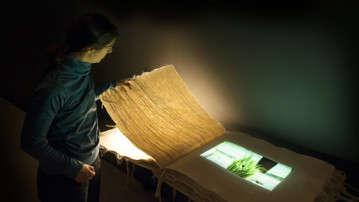 Amar Kanwar / The Sovereign Forest, Vy från utställningen, Bildmuseet 2017-2018