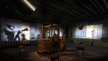 William Kentridge / The Refusal of Time, Vy från utställningen, Bildmuseet 2018-2019