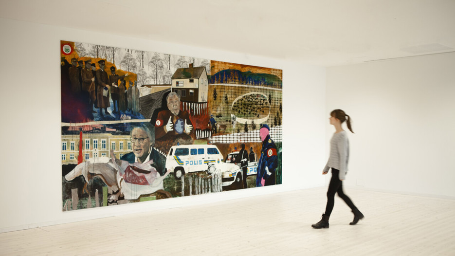 Anders Sunna / Area Infected, Vy från utställningen, Bildmuseet 2014-2015. Anders Sunna / Area Infected, View from the exhibition, Bildmuseet 2014-2015