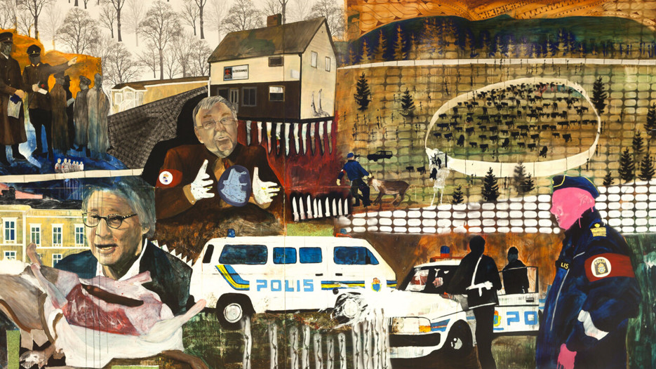 Anders Sunna / Area Infected, Vy från utställningen, Bildmuseet 2014-2015. Anders Sunna / Area Infected, View from the exhibition, Bildmuseet 2014-2015