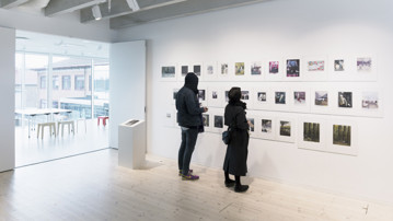 Årets svenska bilderbok / Om detta talar man endast med kaniner, Vy från utställningen, Bildmuseet 2014. Swedish Picture Book of the Year / Topics of Which You Only Speak With Rabbits, View from the exhibition, Bildmuseet 2014.
