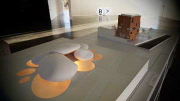 Henning Larsen Architects, Vy från utställningen, Bildmuseet, 2012