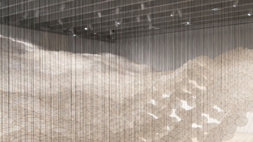 Jacob Hashimoto / Superabundant Atmosphere, Vy från utställningen, Bildmuseet, 2013. Jacob Hashimoto / Superabundant Atmosphere, View from the exhibition, Bildmuseet, 2013.
