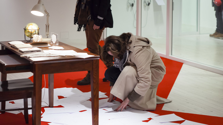 Vernissage för Nisrine Boukhari / Wanderism is a State of Mind, Bildmuseet 2015-2016. The opening ceremony for Nisrine Boukhari / Wanderism is a State of Mind, Bildmuseet 2015-2016
